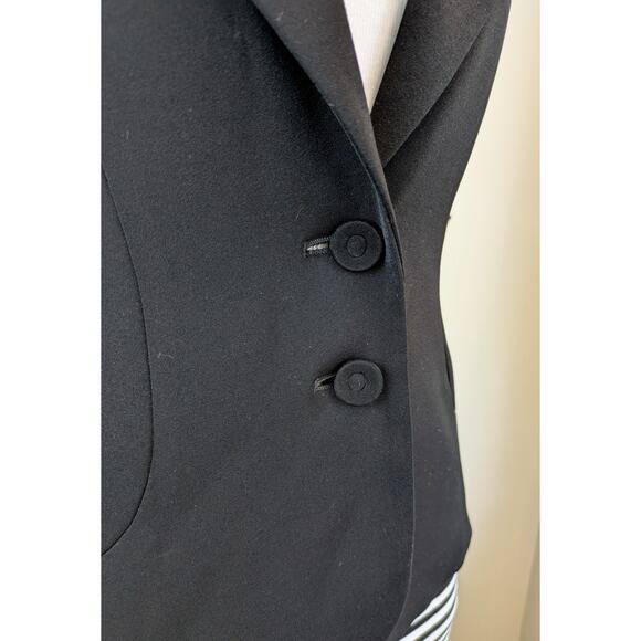 White House Black Market Blazer 8 Black Tailored Two Button Lined Classic Work - Picture 3 of 12